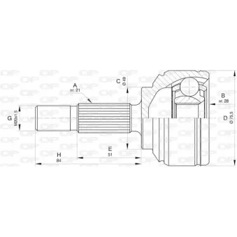 Embout de cardan avant (kit de réparation) OPEN PARTS CVJ5803.10