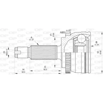 Embout de cardan avant (kit de réparation) OPEN PARTS CVJ5805.10