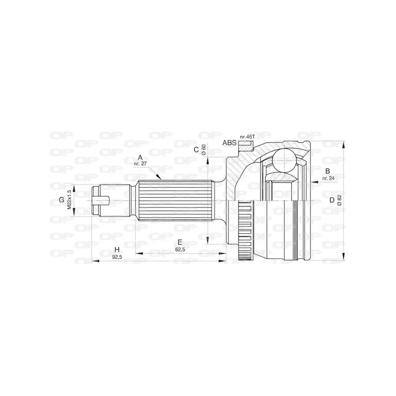 Embout de cardan avant (kit de réparation) OPEN PARTS CVJ5805.10