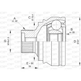 Embout de cardan avant (kit de réparation) OPEN PARTS CVJ5807.10