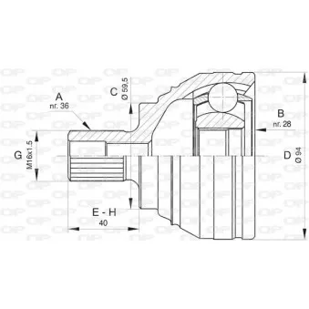Embout de cardan avant (kit de réparation) OPEN PARTS CVJ5809.10