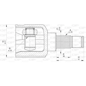 Embout de cardan avant (kit de réparation) OPEN PARTS CVJ5811.20