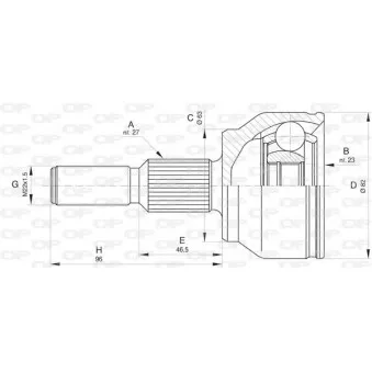 Embout de cardan avant (kit de réparation) OPEN PARTS CVJ5812.10