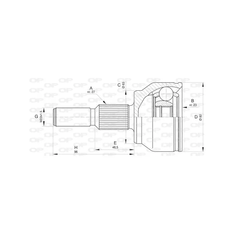 Embout de cardan avant (kit de réparation) OPEN PARTS CVJ5812.10