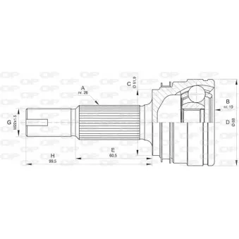Embout de cardan avant (kit de réparation) OPEN PARTS CVJ5813.10
