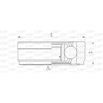 Embout de cardan avant (kit de réparation) OPEN PARTS CVJ5814.20