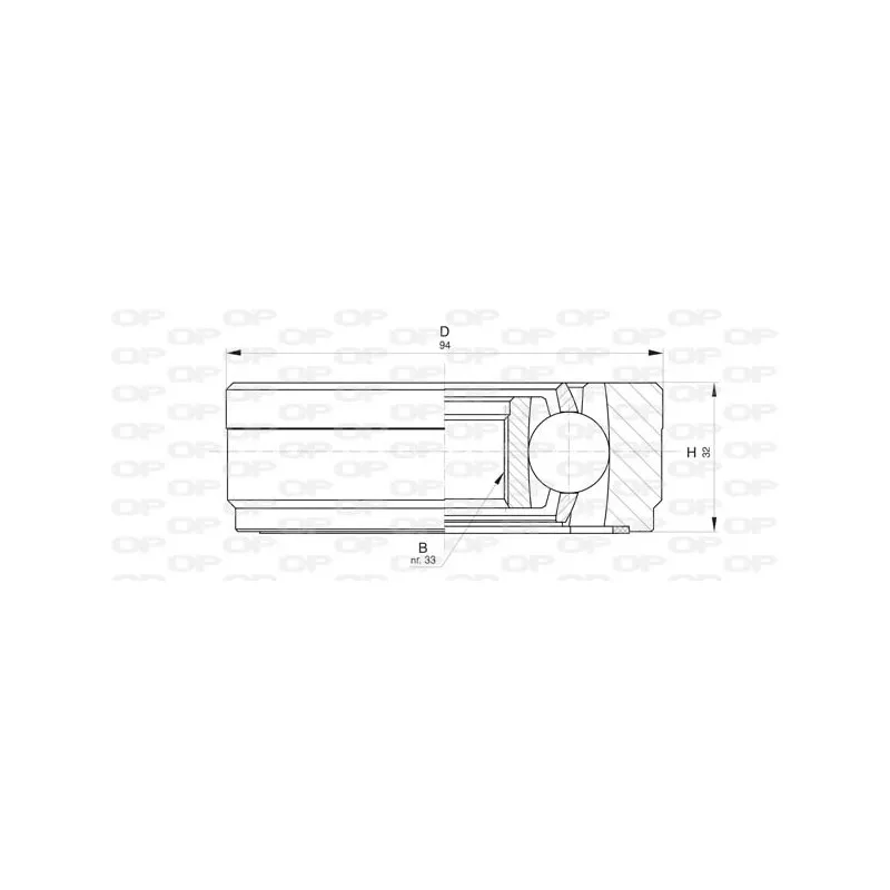 Embout de cardan avant (kit de réparation) OPEN PARTS CVJ5814.20