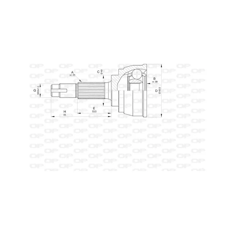 Embout de cardan avant (kit de réparation) OPEN PARTS CVJ5815.10