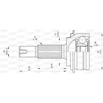 Embout de cardan avant (kit de réparation) OPEN PARTS CVJ5818.10
