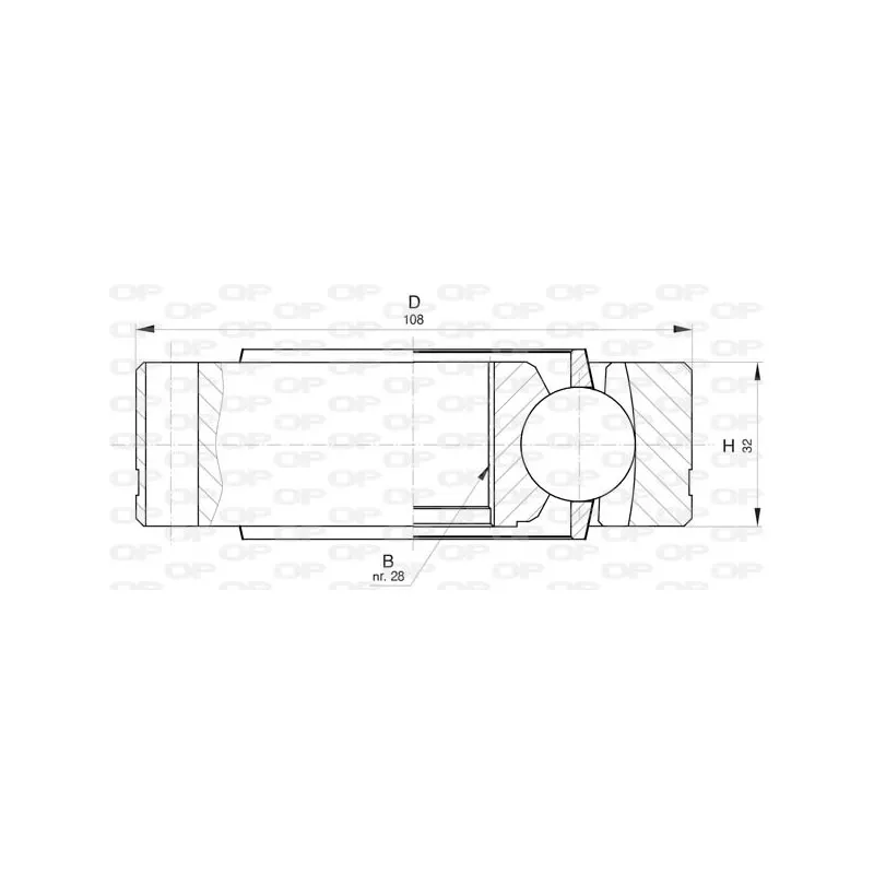 Embout de cardan avant (kit de réparation) OPEN PARTS CVJ5819.20