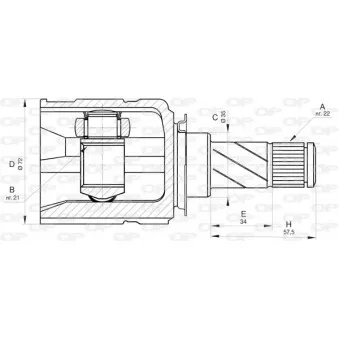 Embout de cardan avant (kit de réparation) OPEN PARTS CVJ5823.20