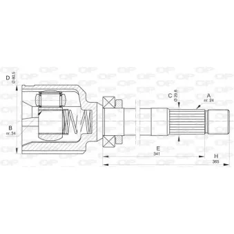 Embout de cardan avant (kit de réparation) OPEN PARTS