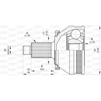 Embout de cardan avant (kit de réparation) OPEN PARTS CVJ5831.10