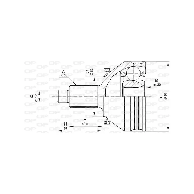 Embout de cardan avant (kit de réparation) OPEN PARTS CVJ5831.10