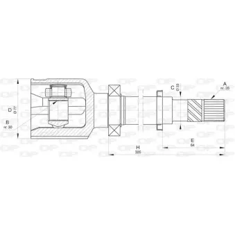 Embout de cardan avant (kit de réparation) OPEN PARTS CVJ5833.20