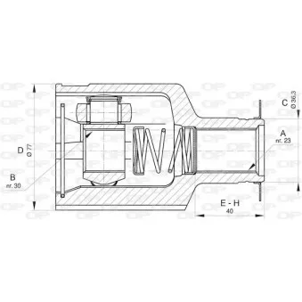 Embout de cardan avant (kit de réparation) OPEN PARTS CVJ5834.20