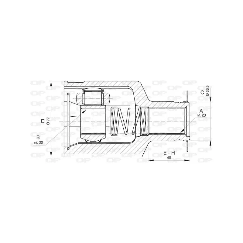 Embout de cardan avant (kit de réparation) OPEN PARTS CVJ5834.20