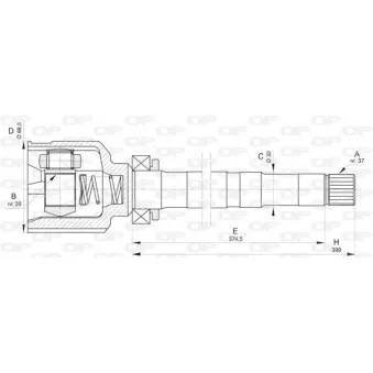 Embout de cardan avant (kit de réparation) OPEN PARTS CVJ5836.20