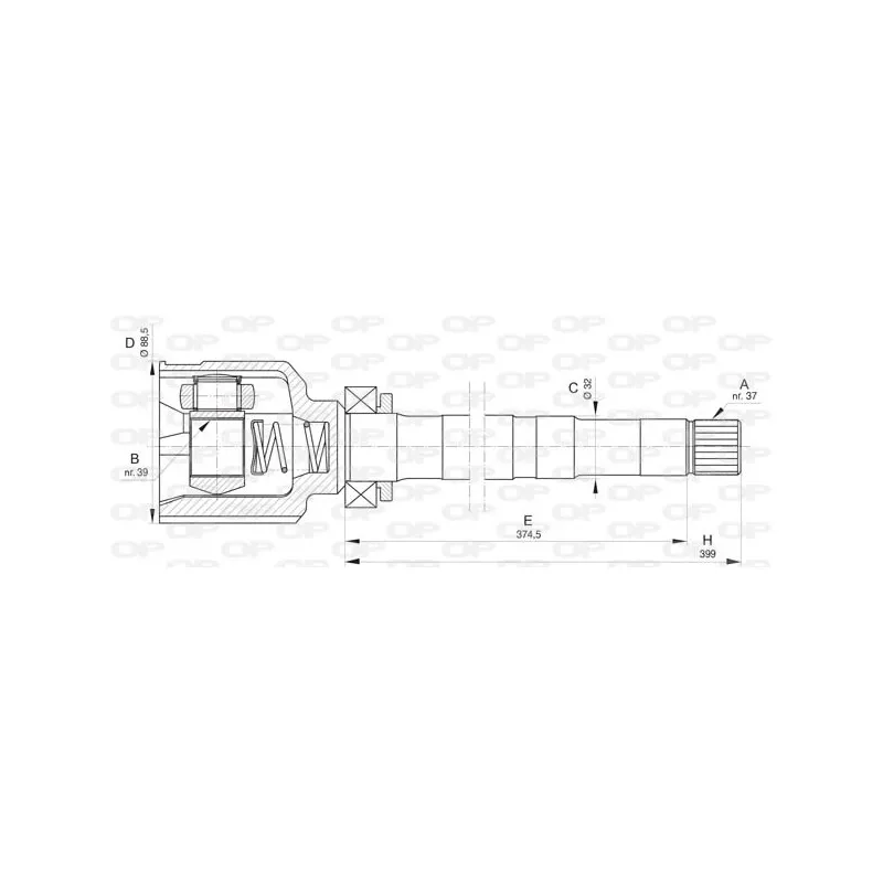 Embout de cardan avant (kit de réparation) OPEN PARTS CVJ5836.20