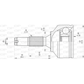 Embout de cardan avant (kit de réparation) OPEN PARTS CVJ5837.10