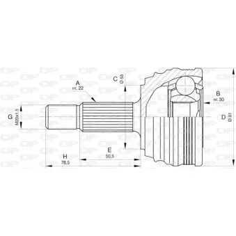 Embout de cardan avant (kit de réparation) OPEN PARTS CVJ5838.10