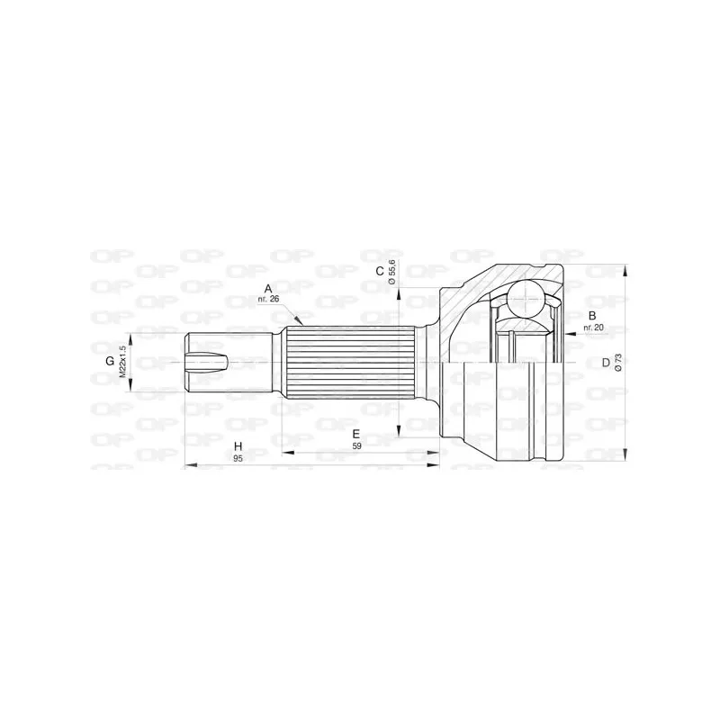 Embout de cardan avant (kit de réparation) OPEN PARTS CVJ5839.10