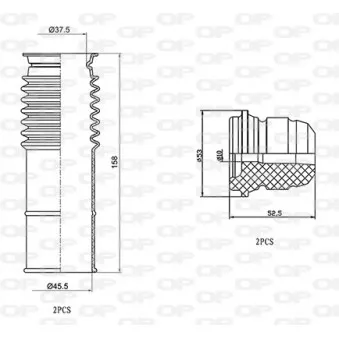 Kit de protection contre la poussière, amortisseur OPEN PARTS DCK5001.04