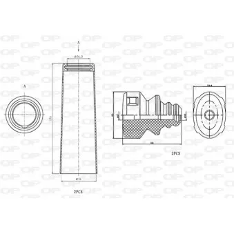 Kit de protection contre la poussière, amortisseur OPEN PARTS DCK5002.04