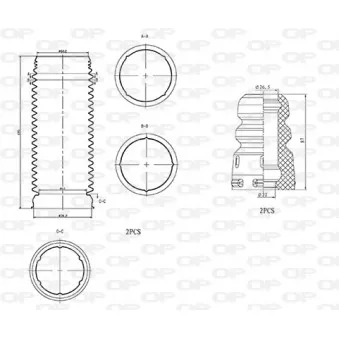 Kit de protection contre la poussière, amortisseur OPEN PARTS DCK5004.04