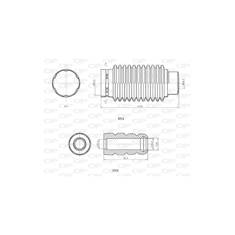 Kit de protection contre la poussière, amortisseur OPEN PARTS DCK5006.04