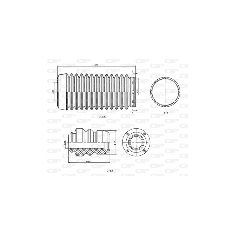 Kit de protection contre la poussière, amortisseur OPEN PARTS DCK5010.04