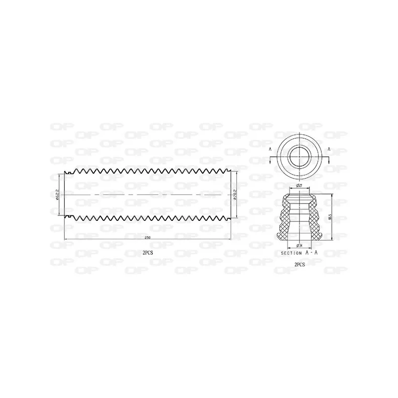Kit de protection contre la poussière, amortisseur OPEN PARTS DCK5011.04