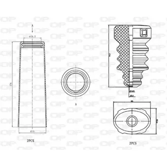 Kit de protection contre la poussière, amortisseur OPEN PARTS DCK5014.04