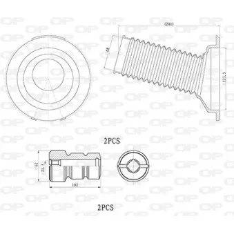 Kit de protection contre la poussière, amortisseur OPEN PARTS