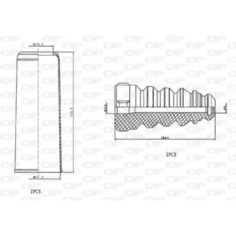 Kit de protection contre la poussière, amortisseur OPEN PARTS DCK5019.04
