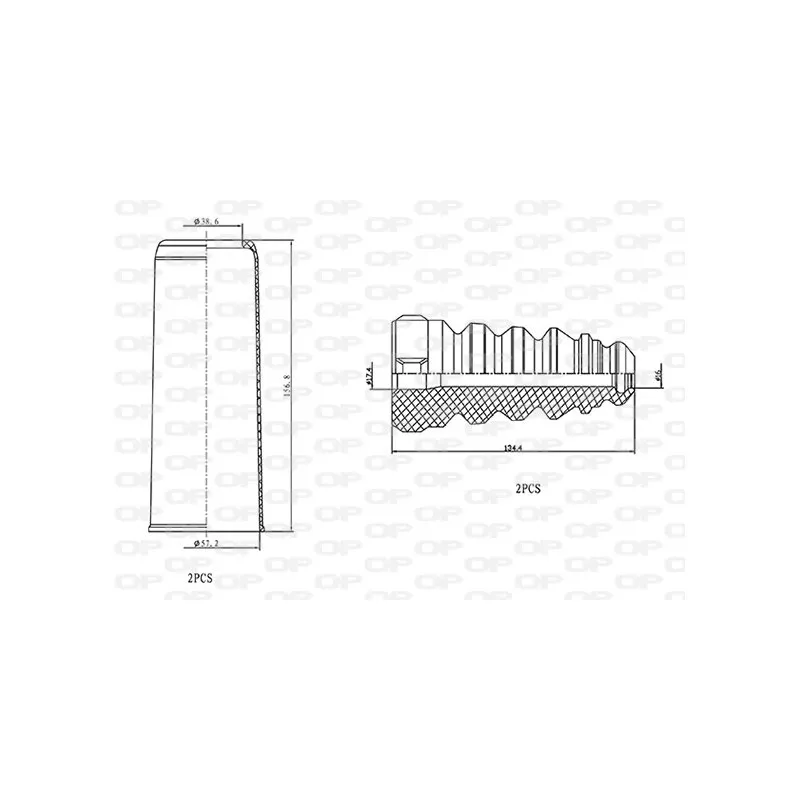 Kit de protection contre la poussière, amortisseur OPEN PARTS DCK5019.04