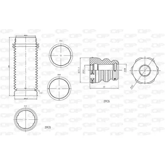 Kit de protection contre la poussière, amortisseur OPEN PARTS DCK5020.04