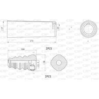 Kit de protection contre la poussière, amortisseur OPEN PARTS DCK5021.04