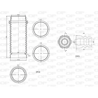 Kit de protection contre la poussière, amortisseur OPEN PARTS DCK5022.04