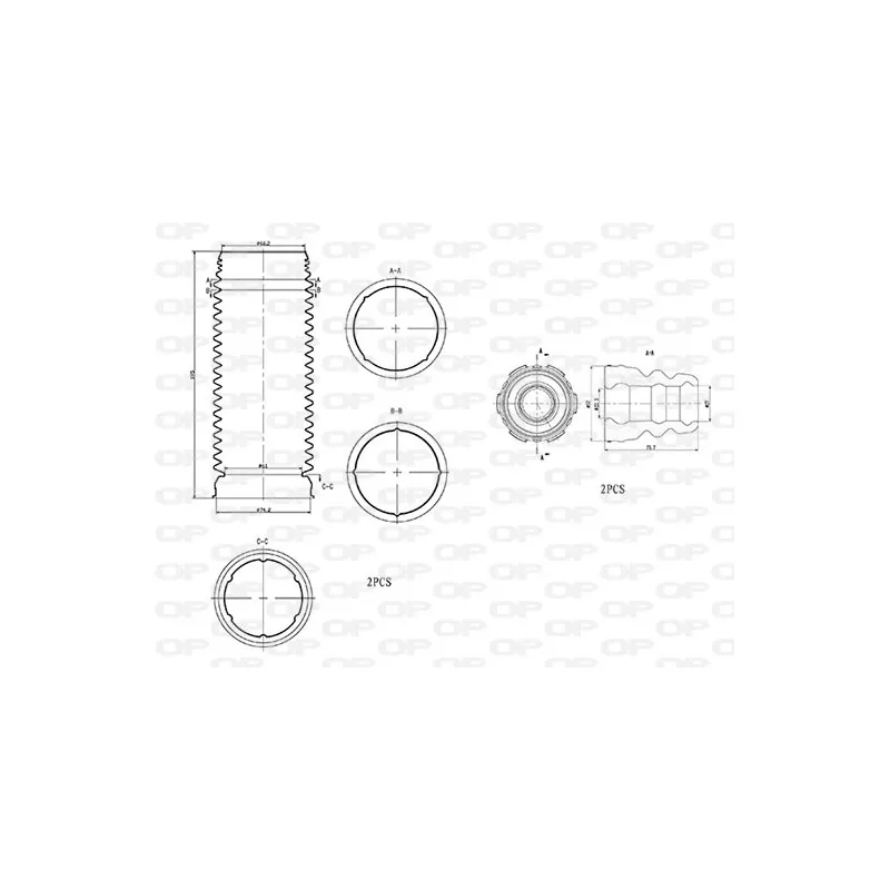 Kit de protection contre la poussière, amortisseur OPEN PARTS DCK5022.04