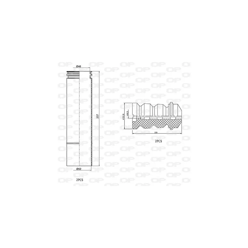 Kit de protection contre la poussière, amortisseur OPEN PARTS DCK5025.04
