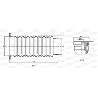Kit de protection contre la poussière, amortisseur OPEN PARTS DCK5026.04
