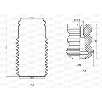 Kit de protection contre la poussière, amortisseur OPEN PARTS DCK5029.04