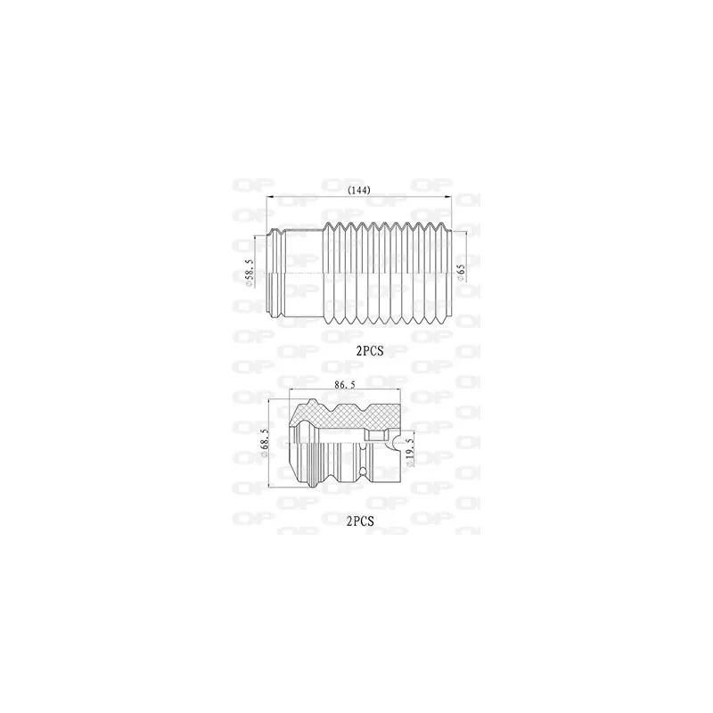 Kit de protection contre la poussière, amortisseur OPEN PARTS DCK5030.04