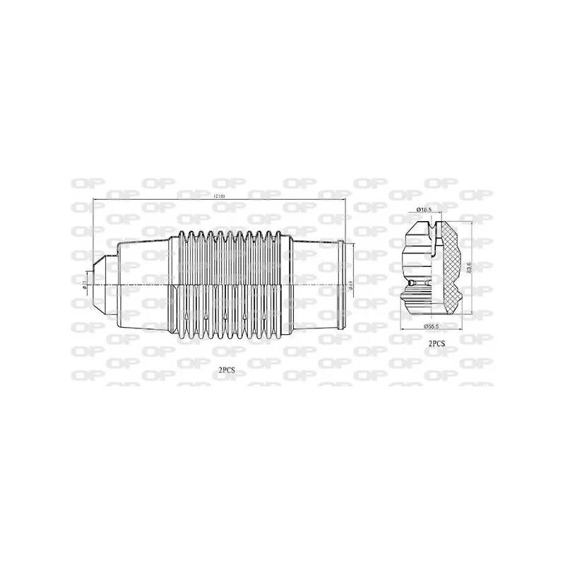 Kit de protection contre la poussière, amortisseur OPEN PARTS DCK5032.04