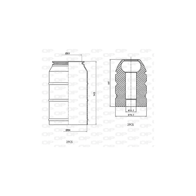 Kit de protection contre la poussière, amortisseur OPEN PARTS DCK5033.04