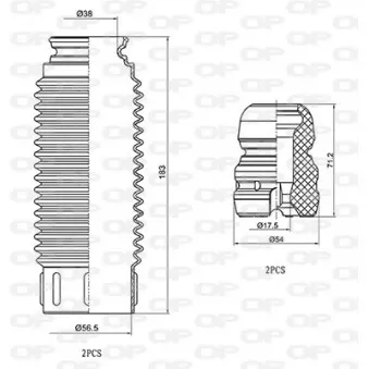 Kit de protection contre la poussière, amortisseur OPEN PARTS DCK5034.04