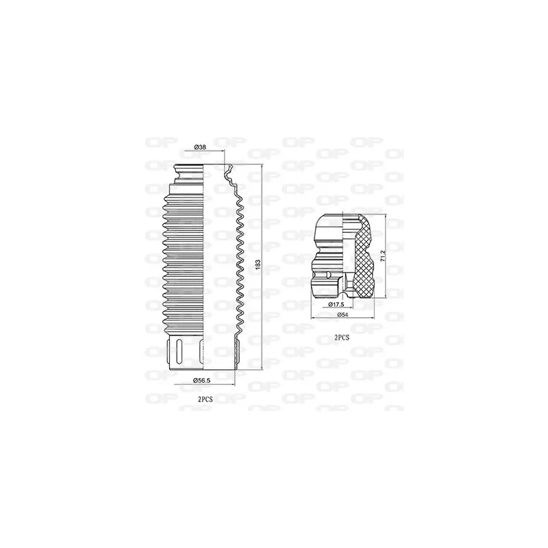 Kit de protection contre la poussière, amortisseur OPEN PARTS DCK5034.04