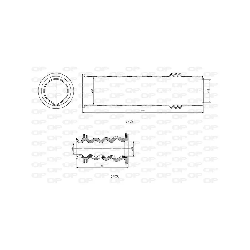 Kit de protection contre la poussière, amortisseur OPEN PARTS DCK5035.04