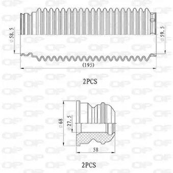 Kit de protection contre la poussière, amortisseur OPEN PARTS DCK5041.04